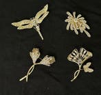 Themacollectie - Antieke exclusieve collectie van 4 broches, Antiek en Kunst