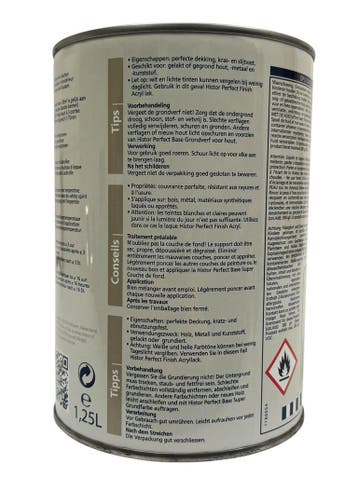 Histor Hoogglans lak Katoen SET 3x1,25L – nieuw, Doe-het-zelf en Verbouw, Verf, Beits en Lak, Verzenden, Wit, Nieuw, Lak