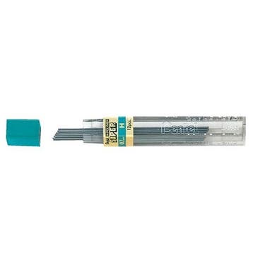 12 Potloodstiften Pentel H 0,7 mm zwart, Verzenden, Nieuw
