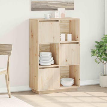 vidaXL buffetkast 38x35x117 cm massief grenenhout, Minder dan 50 cm, Verzenden, 100 tot 150 cm, Nieuw