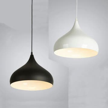 Vintage Industriële Hanglamp – 30cm | Zwart of Wit Design, Verzenden, Nieuw