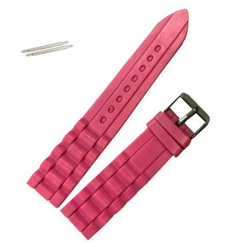 Fako - Horlogebandje - Siliconen - 20mm - Roze, Verzenden, Nieuw