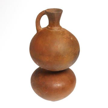 Amlash Terracotta Rode aardewerken kruik in dubbele