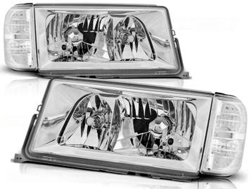 Koplampen Mercedes W201 82-93 H4+H3 chroom, Ophalen of Verzenden, Nieuw