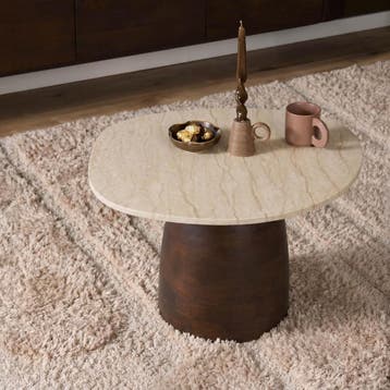 Organische salontafel Liv 80 cm | Starfurn, Huis en Inrichting, Tafels | Salontafels, Ophalen of Verzenden, Nieuw