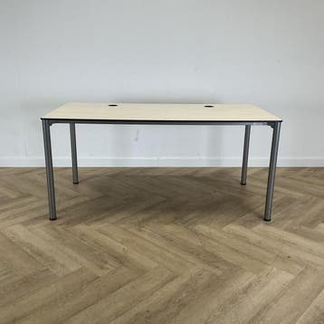 Eromes schooltafel / computertafel 160x80 cm, ahorn - grijs, Ophalen of Verzenden, Gebruikt
