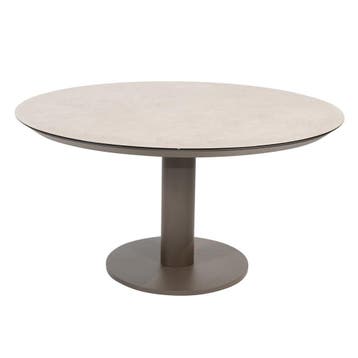 4 Seasons Sarah lage tuintafel Ø130 cm terre - printed, Tuin en Terras, Verzenden, Nieuw