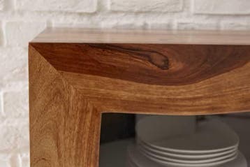 Massief dressoir AMAZONAS 140cm bruine sheeshamhouten, Ophalen of Verzenden, Nieuw