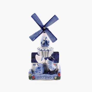 Muziekmolen kuspaar 16 cm Holland - delftsblauw, Ophalen of Verzenden, Nieuw