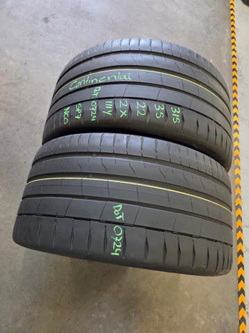 315/35/22 111Y NCO CONTINENTAL SP7 ZOMERBANDEN 6,3MM PROFIEL, Ophalen, Gebruikt, Overige maten, Band(en)