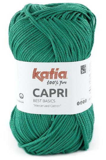 Katia Capri - 82209 Smaragdgroen - Katoen Garen, Hobby en Vrije tijd, Breien en Haken, Ophalen of Verzenden, Nieuw