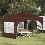 vidaXL Pop-up partytent 290 x 290 x 245 cm Bruin, Verzenden, Nieuw, Partytent