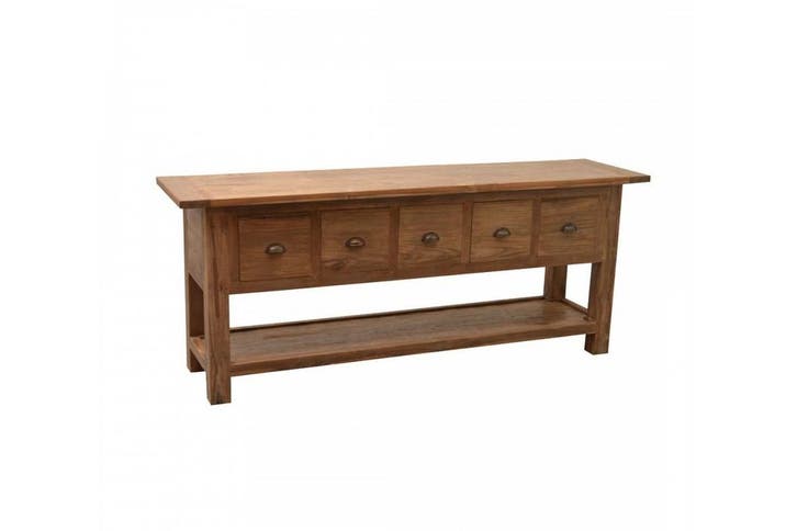 Reclaimed teak side table Bryan, Huis en Inrichting, Tafelonderdelen