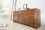 Massives Dressoir PURE 135cm Sheesham steenafwerking, Ophalen of Verzenden, Nieuw