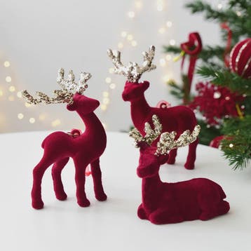 Kerstdecoratie: Pluche Herten Ornament voor Kerstboom of Bur, Huis en Inrichting, Verzenden, Nieuw