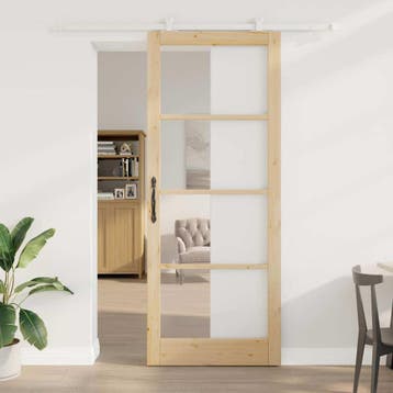 vidaXL Schuifdeur ORKDAL 93 x 232 cm Massief grenenhout en, Verzenden, Nieuw