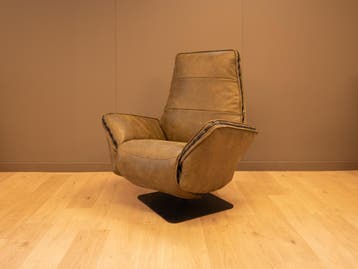 Relax stoel Esila van Chill Line nu met hoge showroomkorting, Verzenden, Minder dan 75 cm, Nieuw, Leer