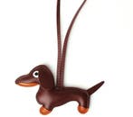 Teckel sleutelhanger/tashanger bruin, licht bruin of zwart, Dieren en Toebehoren, Verzenden, Nieuw