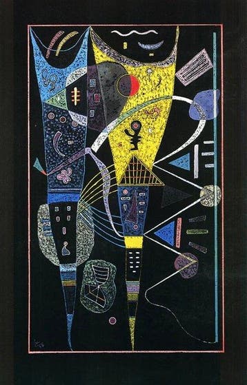 Wassily Kandinsky - La Tension Double, 1938”. Gesigneerd in