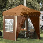vidaXL Pop-up Feesttent Beige 195 x 195 x 245 cm Oxford Stof, Verzenden, Nieuw
