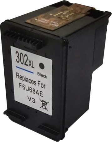 Huismerk HP 302XL cartridge zwart met inktniveau, Verzenden, Nieuw, Huismerk