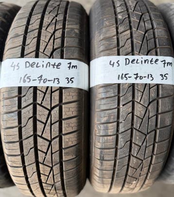 2x 165-70-13 Delinte AllSeason 2x 7mm €35 Per Band 165 70 13, Ophalen, Gebruikt, 13 inch, All Season