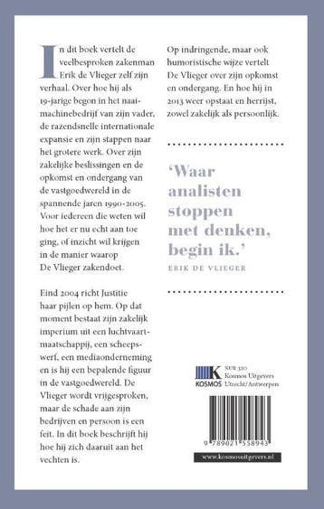 Erik de Vlieger Autobiografie 9789021563220 Erik de Vlieger, Verzenden, Zo goed als nieuw, Erik de Vlieger