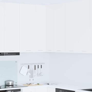 vidaXL Hangkast met opslag Wit 57 x 57 x 100 cm Bewerkt hout, Verzenden, Nieuw, Wit