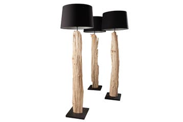 Vloerlamp ROUSILIQUE 180cm driftwood zwart - 17321, Ophalen of Verzenden, Nieuw