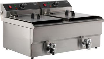 Combisteel Friteuse | Elektrisch | 10+10L | 2x 400v | Aftapk, Ophalen of Verzenden, Nieuw in verpakking