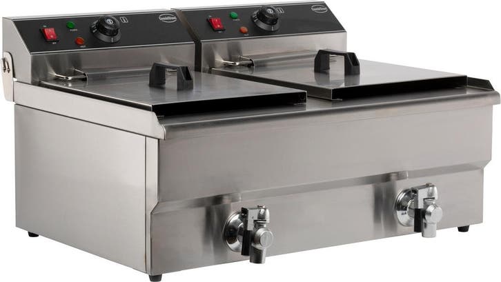 Combisteel Friteuse | Elektrisch | 10+10L | 2x 400v | Aftapk, Zakelijke goederen, Horeca | Keukenapparatuur, Nieuw in verpakking