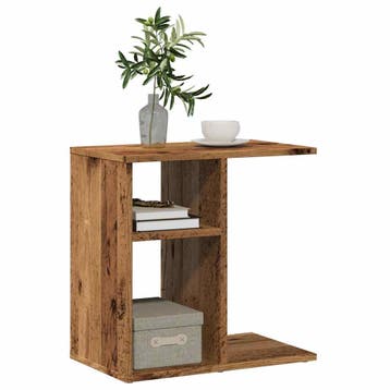 vidaXL Bijzettafel 50x30x50 cm bewerkt hout oud houtkleurig, Huis en Inrichting, Tafels | Bijzettafels, Verzenden, Nieuw, 45 tot 60 cm