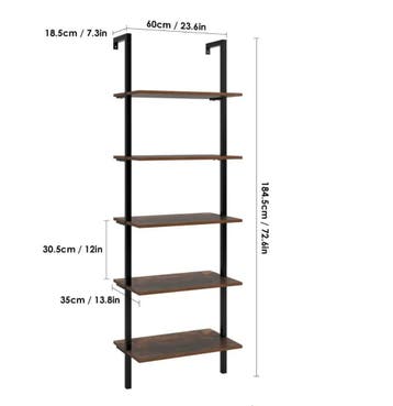 Industrieel Ladderrek – 5-Laags Stellingkast Muur – Vintage, Verzenden, Nieuw