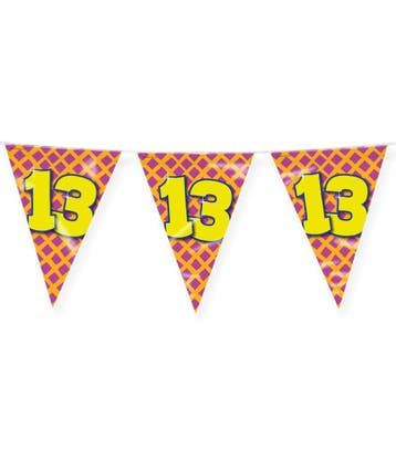 Vlaggenlijn 13 jaar 10M, Verzenden, Nieuw, Feestartikel