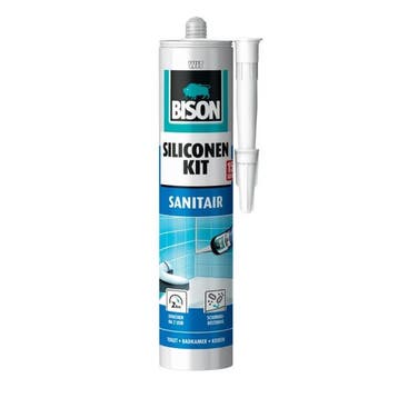 Siliconenkit | Bison | Wit, Verzenden, Nieuw