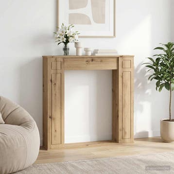 vidaXL Haardomlijsting Artisanaal eiken 100 x 20 x 100 cm, Verzenden, Nieuw