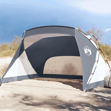 vidaXL Strandtent 274x178x170/148 cm 185T polyester grijs, Verzenden, Nieuw, Tot en met 2