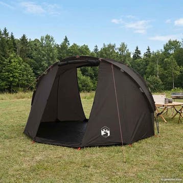 vidaXL Vistent 5-persoons waterdicht bruin, Caravans en Kamperen, Verzenden, Nieuw, Tot en met 2