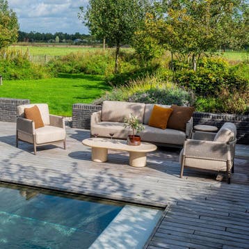 Hampton Savanne stoel bank loungeset 5 delig mortex terre 4, Ophalen of Verzenden, Nieuw