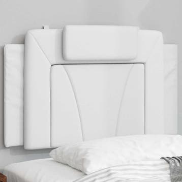vidaXL Hoofdbordkussen Viana 90 cm kunstleer wit, Verzenden, Nieuw, Wit, Overige materialen