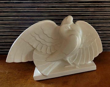 LEJAN - sculptuur, Art Deco - 45 cm - Aardewerk