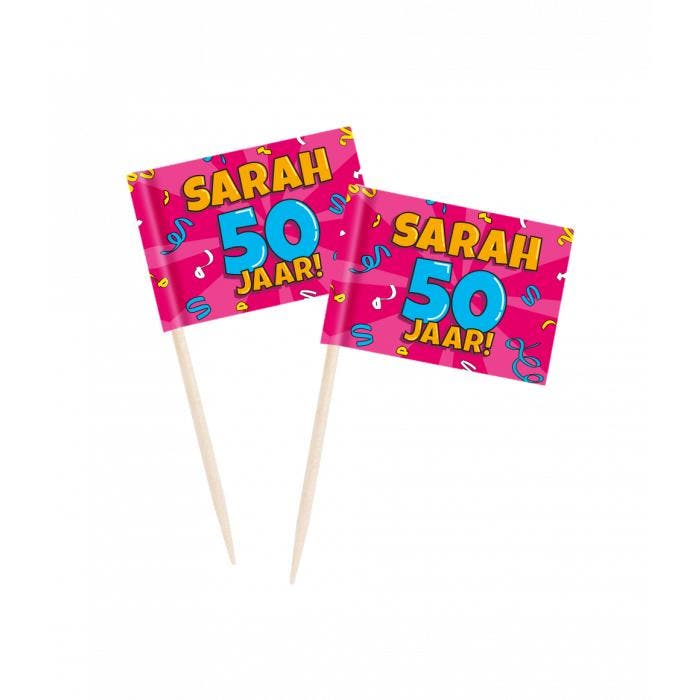 Prikkers Sarah 50 Jaar, Hobby en Vrije tijd, Feestartikelen, Feestartikel, Nieuw, Verzenden