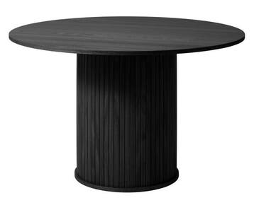 Eettafel Nola rond eiken 120 cm - Zwart, Ophalen of Verzenden, Nieuw