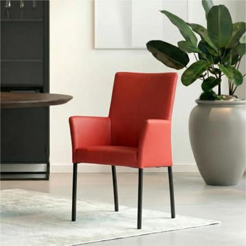 Set van 4 Leren eetkamerstoelen Comfort met armleuning -, Huis en Inrichting, Stoelen, Ophalen of Verzenden, Nieuw, Leer