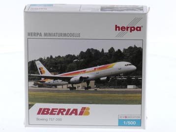Schaal 1:500 Herpa 513772 Boeing 757-200 Iberia Reg. EC-H..., Ophalen of Verzenden, Zo goed als nieuw
