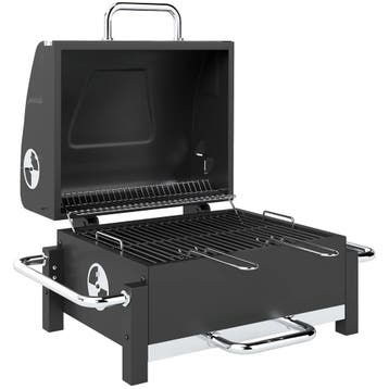 Draagbare Stalen Houtskoolgrill BBQ Smoker Met Deksel, Verst, Verzenden