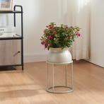 Plantenstandaard Assen 31,5x19,5 cm lichtgrijs [en.casa], Tuin en Terras, Verzenden, Nieuw