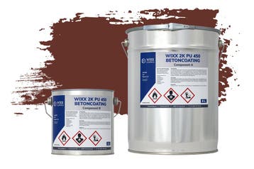 Wixx 2K PU 450 Betoncoating RAL 8012 | Roodbruin 5L, Doe-het-zelf en Verbouw, Verf, Beits en Lak, Verzenden, Nieuw, Verf, Minder dan 5 liter