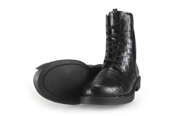 Linea Zeta Veterboots in maat 39 Zwart, Verzenden, Zwart, Overige typen, Zo goed als nieuw