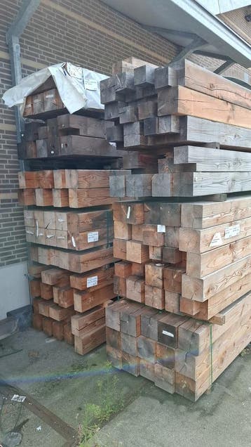 Douglas Hoekpaal 19 x 19 cm Geschaafd - Lengte 250 cm, Doe-het-zelf en Verbouw, Hout en Planken, Ophalen of Verzenden, Nieuw